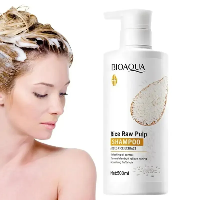 Bioaqua Rice Anti-Hair Loss Strengthening & Moisturizing Hair Cleansing Shampoo 500ml BQY51827