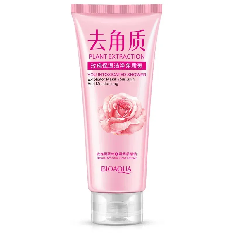 BIOAQUA Rose extracts deep cleansing scrub Exfoliating dead Skin Remover Facial Cleanser 120g BQY6313