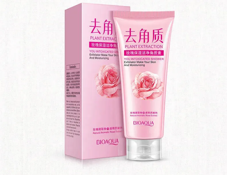 BIOAQUA Rose extracts deep cleansing scrub Exfoliating dead Skin Remover Facial Cleanser 120g BQY6313