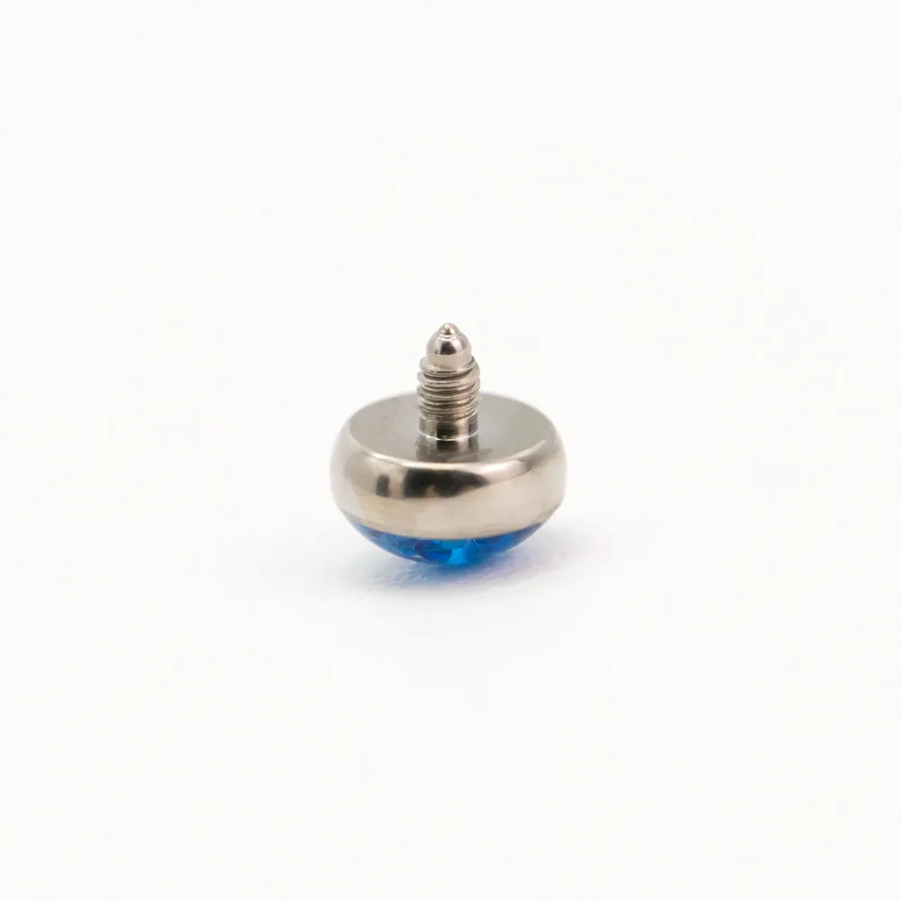 Blue Glitter Pop Titanium Dermal Top