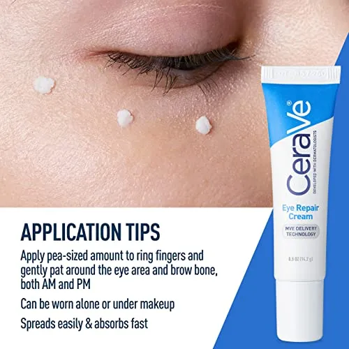 CeraVe Eye Repair Cream 0.5 Ounce Under Eye Cream for Dark Circles and Puffiness