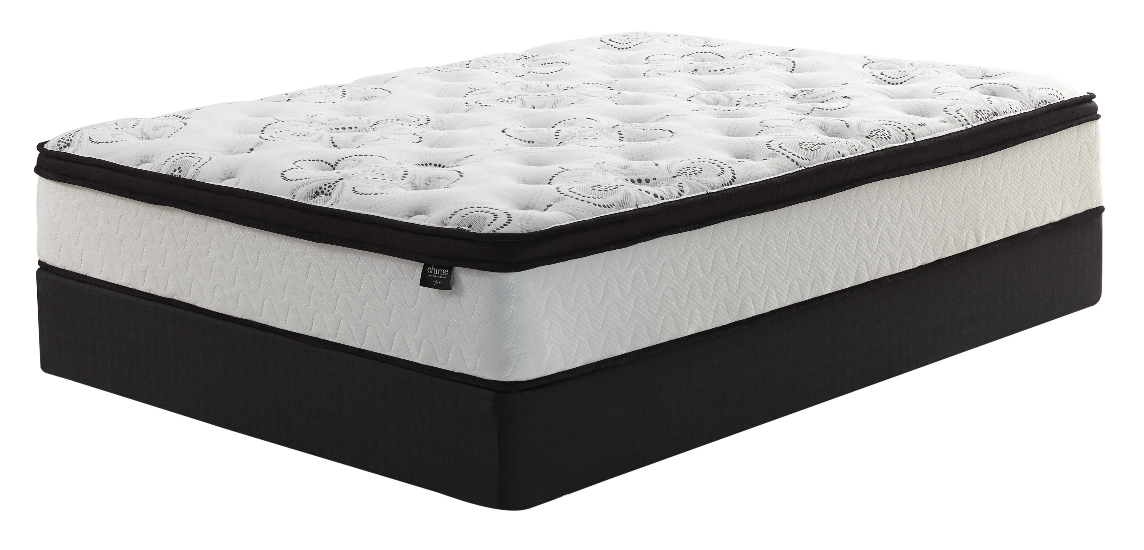 Chime 12 Inch Hybrid White Mattress and Foundation