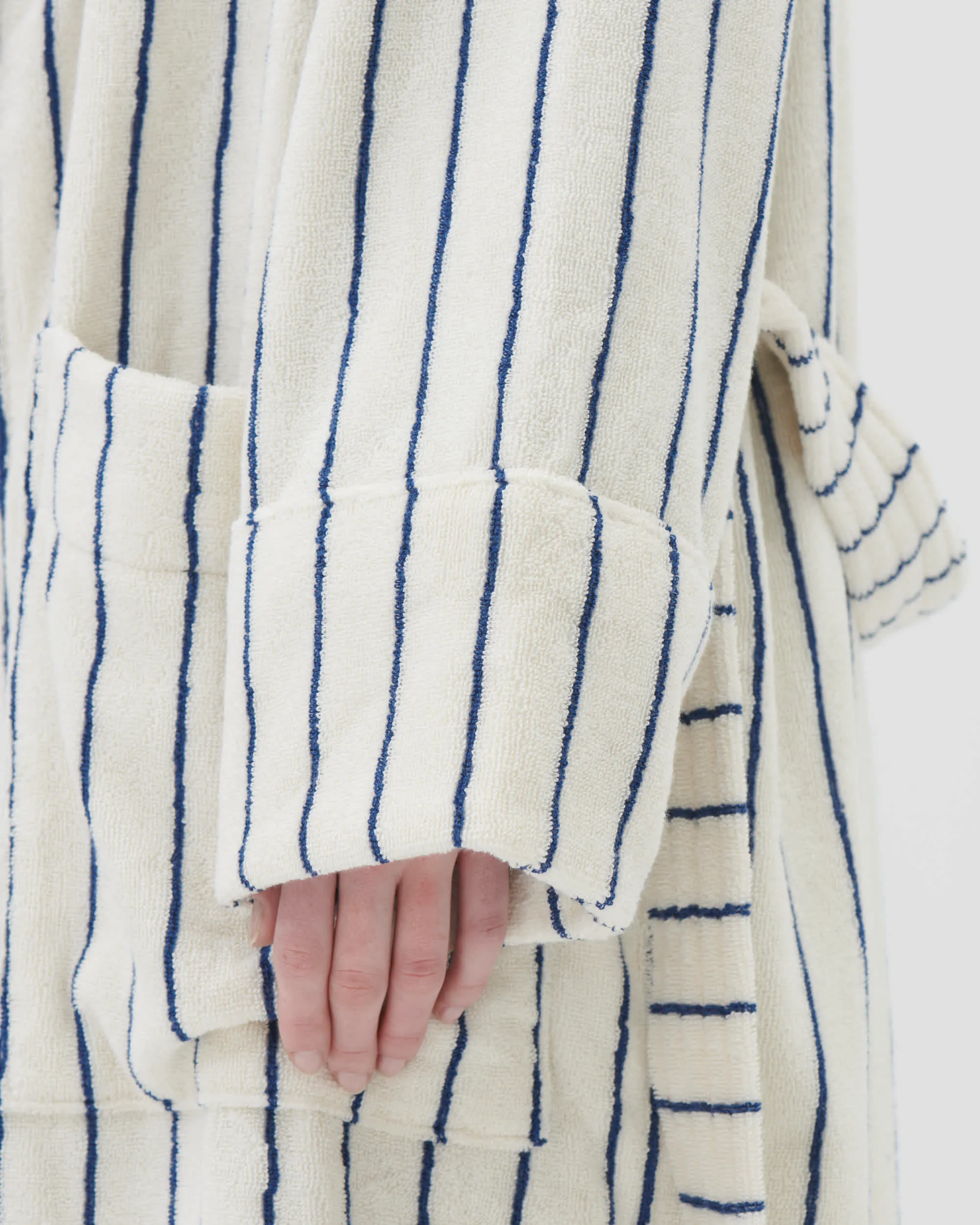 Classic Bathrobes (Striped) - Carmel / White Stripes