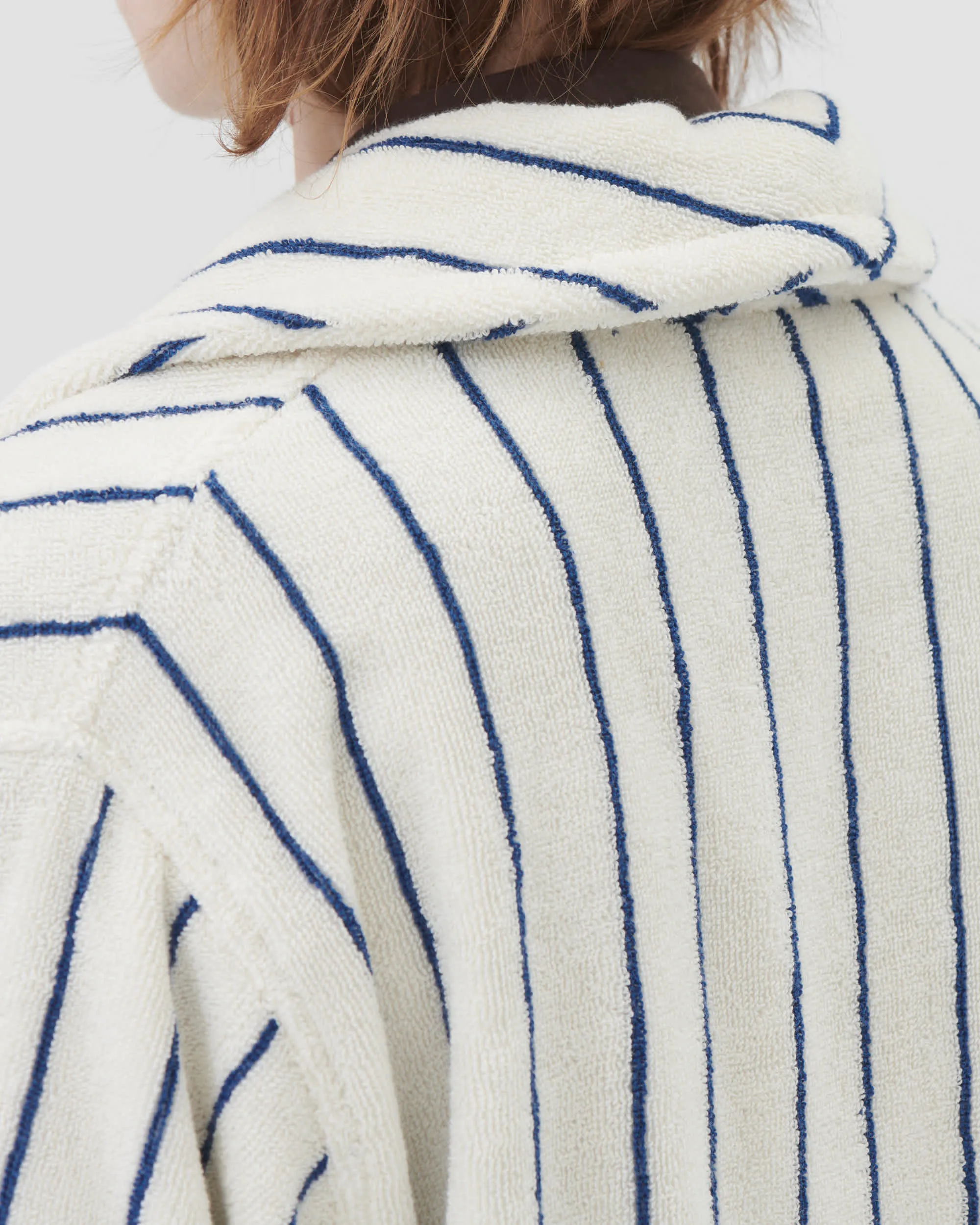 Classic Bathrobes (Striped) - Carmel / White Stripes