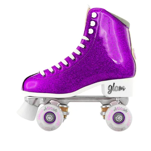 Crazy Skates Disco Glam Purple/Gold Roller Skates