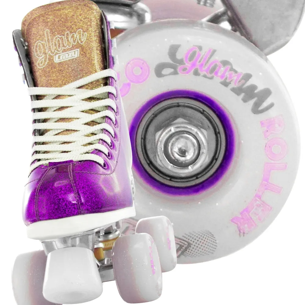 Crazy Skates Disco Glam Purple/Gold Roller Skates