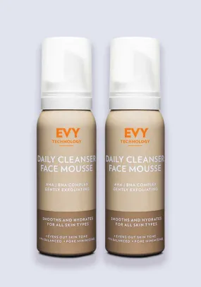 EVY Daily Cleansing Mousse 100ml - 2 Pack Saver