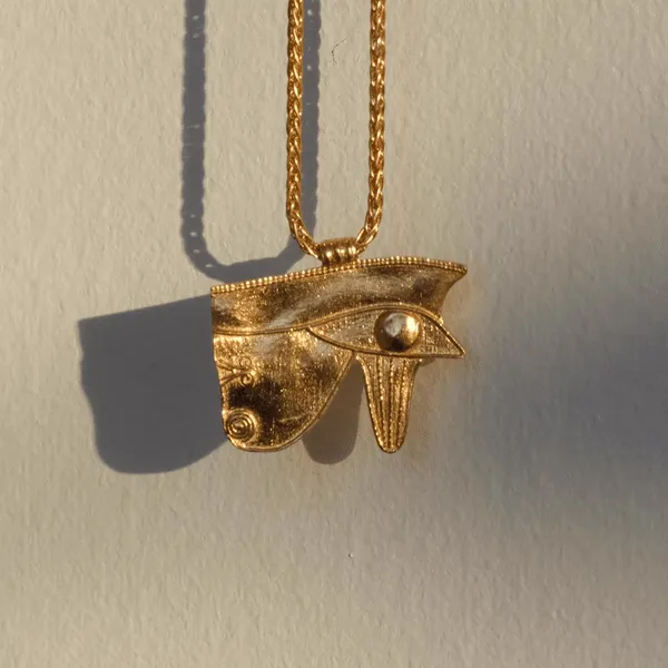 Eye of Horus Gold Talisman Necklace