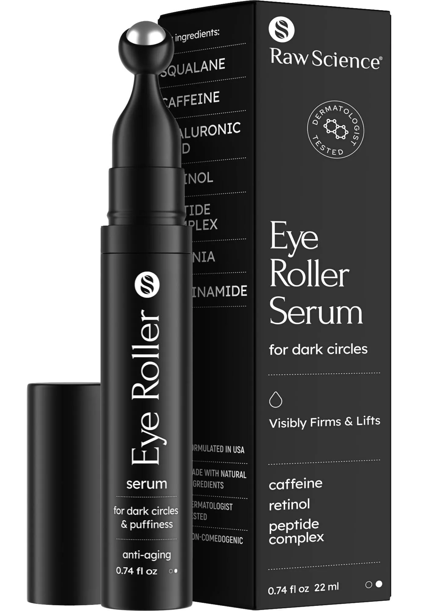 Eye Serum for Puffy Eyes Dark Circles Treatment Caffeine Niacinamide Acid 0.74oz