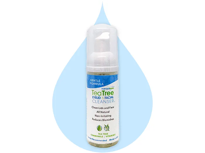 Gentle Formula 1% Tea Tree Eyelid & Facial Cleanser by Eye Eco (50 or 180mL)