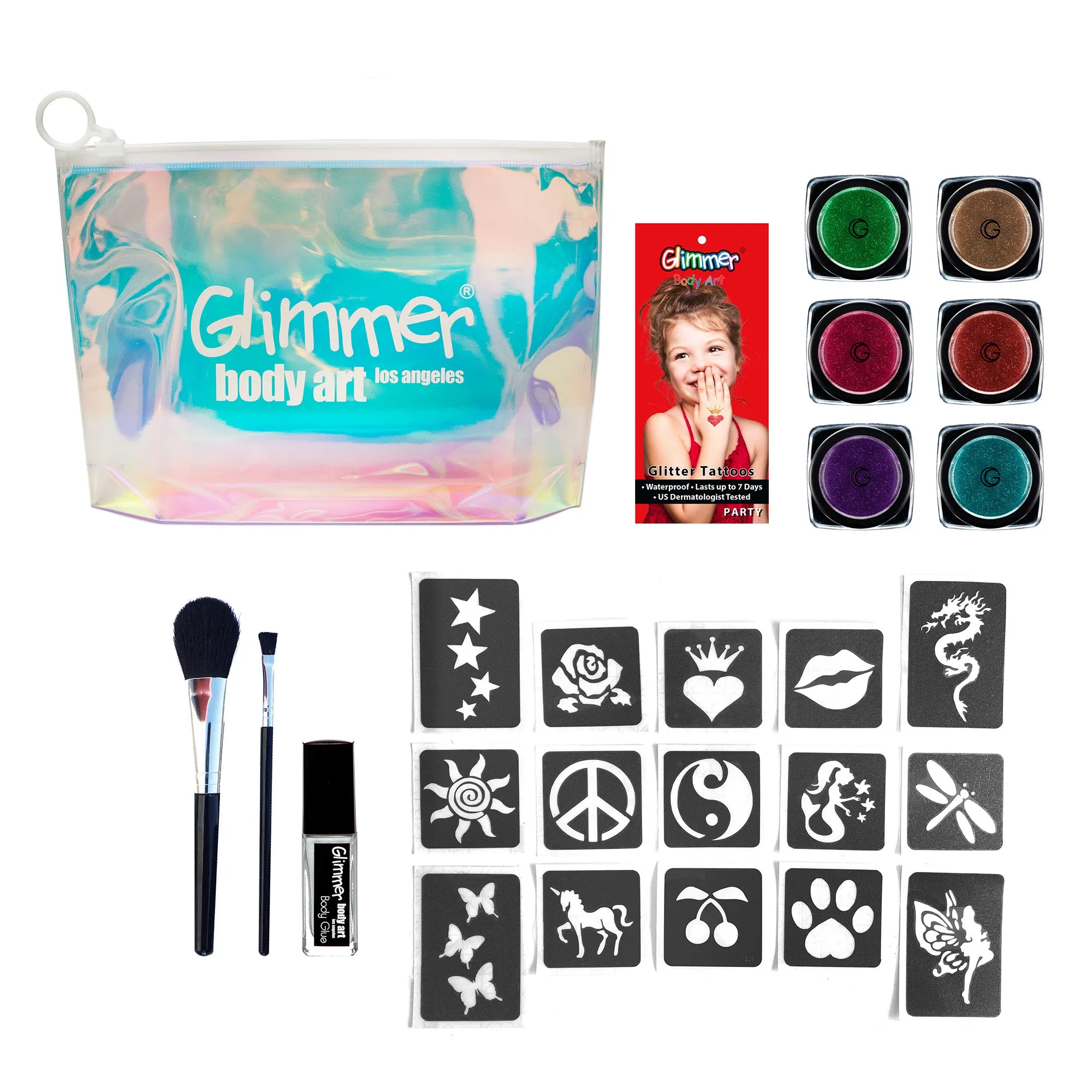 Glimmer to Go Party Glitter Tattoos