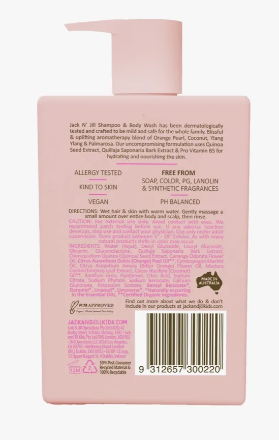 Jack N' Jill Natural Shampoo & Body Wash (300mL)