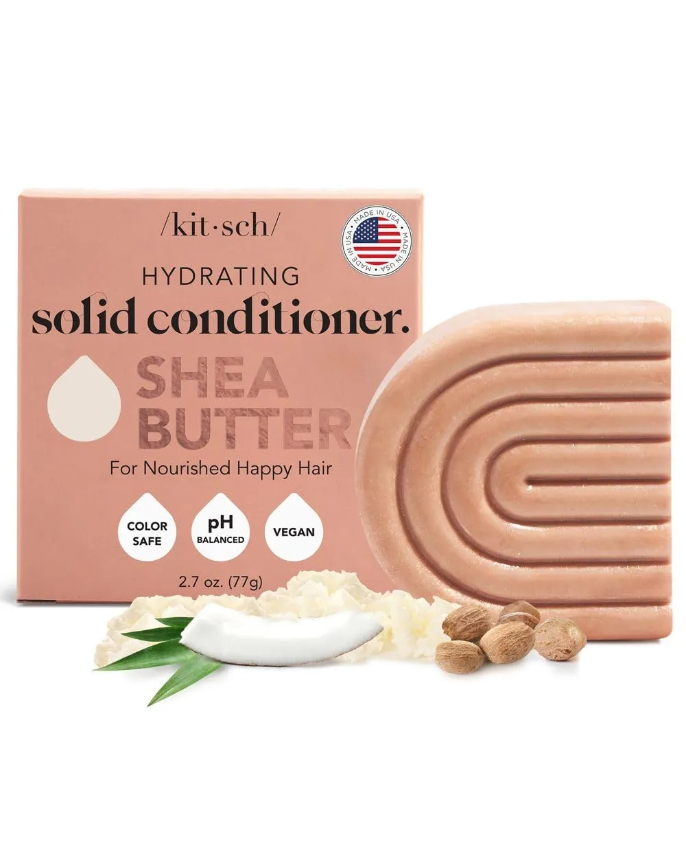 Kitsch Shea Butter Conditioner Bar for Hair Hydration | Nourishing Hair Mask