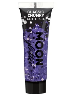 Lavender Face Body Chunky Glitter Gel 12ml