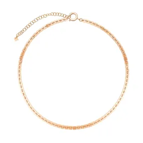 Short Rose Gold Foundation Chain Necklace