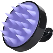 Silicone Scalp Shampoo Massager - Black & Purple