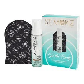 ST. Moriz Get The Body Boxed Gift Set - Clear Tanning Mousse Medium Dark 200ml & St Moriz Mitt